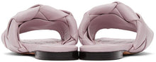 Bottega Veneta Pink Intrecciato 'The Lido' Sandals