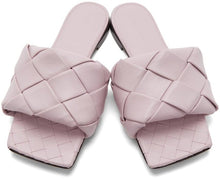 Bottega Veneta Pink Intrecciato 'The Lido' Sandals
