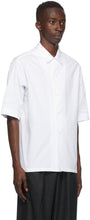 Bottega Veneta White Cotton Poplin Short Sleeve Shirt