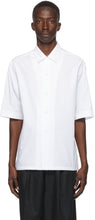 Bottega Veneta White Cotton Poplin Short Sleeve Shirt - Chemise à manches courtes en popeline de coton blanc de Bottega Veneta - Bottega 베네타 화이트 코튼 포플린 반소매 셔츠