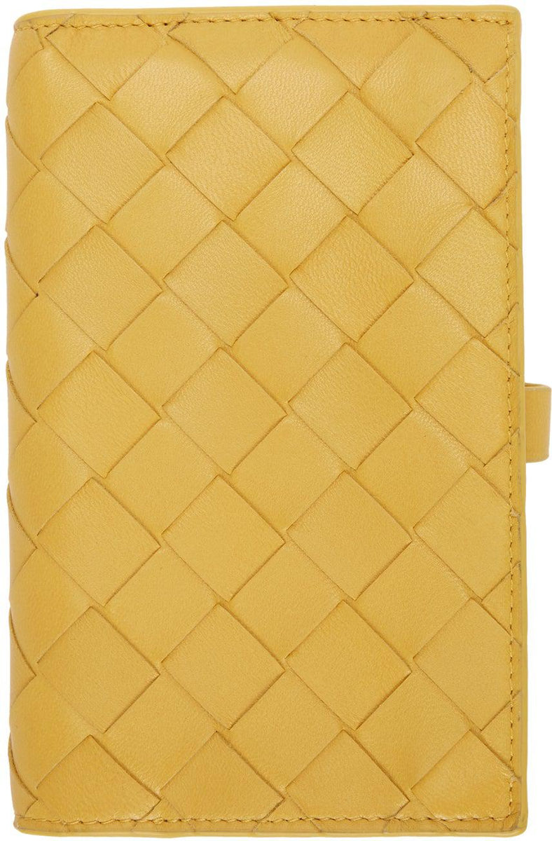 Bottega Veneta Yellow Intrecciato Card Case