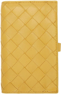 Bottega Veneta Yellow Intrecciato Medium French Wallet
