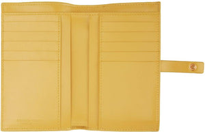 Bottega Veneta Yellow Intrecciato Medium French Wallet