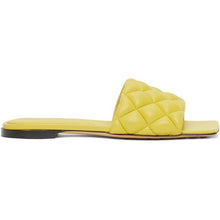 Bottega Veneta Yellow Intrecciato Padded Flat Sandals