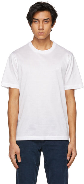 Brioni White Logo T-Shirt - T-shirt de logo blanc Brioni - Brioni 화이트 로고 티셔츠