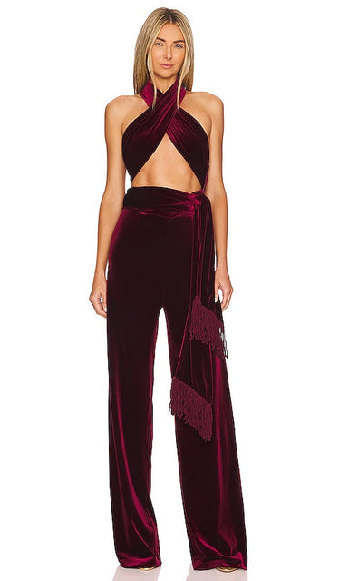 Bronx and Banco Cleopatra Jumpsuit in Burgundy Bronx et Banco Cleopatra Suit en Bourgogne 勃艮第的布朗克斯和埃及艳后连身裤