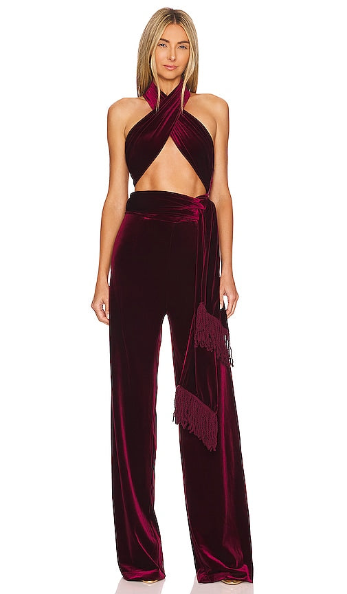 Bronx and Banco Cleopatra Jumpsuit in Burgundy Bronx et Banco Cleopatra Suit en Bourgogne 勃艮第的布朗克斯和埃及艳后连身裤