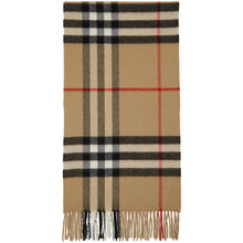 Burberry Beige Cashmere Classic Check Scarf - Burberry beige Cachemire Classic Company Foulard - 버버리 베이지 캐시미어 클래식 체크 스카프