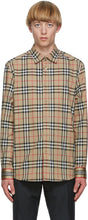 Burberry Beige Check Chartley Shirt - Chemise Burberry Beige Chemise Chemise - 버버리 베이지 체크 Chartley 셔츠