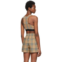 Burberry Beige Check Dalby Sports Bra