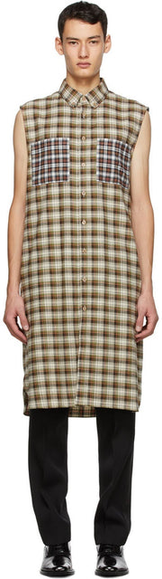 Burberry Beige Check Mix Flannel Shirt - Burberry Beige Chemise en flanelle - 버버리 베이지 체크 믹스 플란넬 셔츠