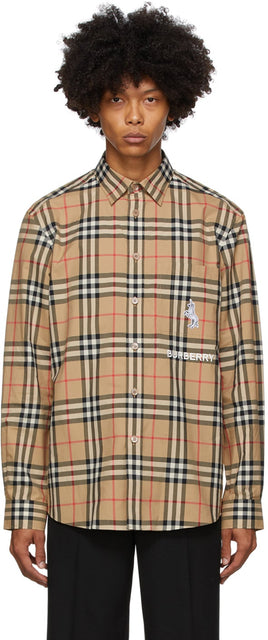 Burberry Beige Coleford Shirt - Chemise Burberry Beige Coleford Coleford - 버버리 베이지 coleford 셔츠