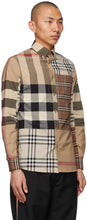 Burberry Beige Contrast Check Shirt