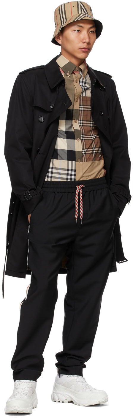 Burberry Beige Contrast Check Shirt