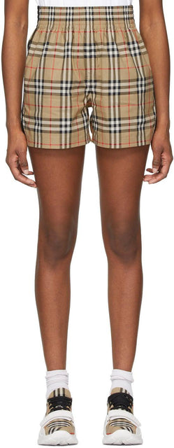 Burberry Beige Cotton Vintage Check Shorts - Burberry beige coton vintage short short - 버버리 베이지 코튼 빈티지 체크 반바지