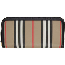 Burberry Beige E-Canvas Icon Stripe Ellerby Continental Wallet