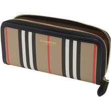 Burberry Beige E-Canvas Icon Stripe Ellerby Continental Wallet