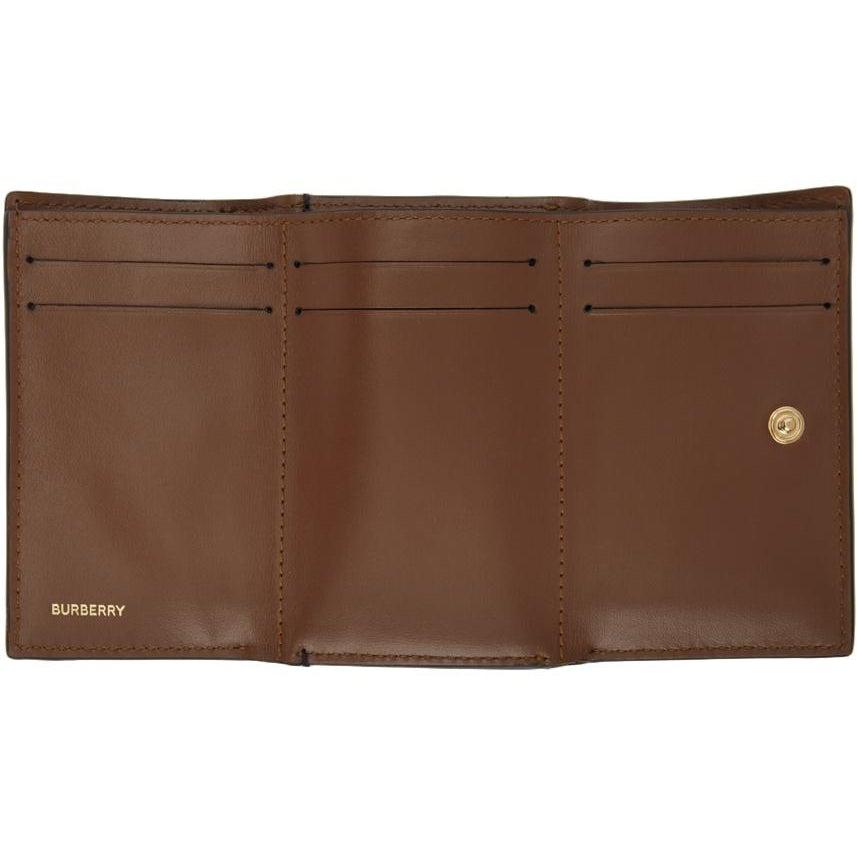 Leather Bifold Wallet in Brown - Burberry