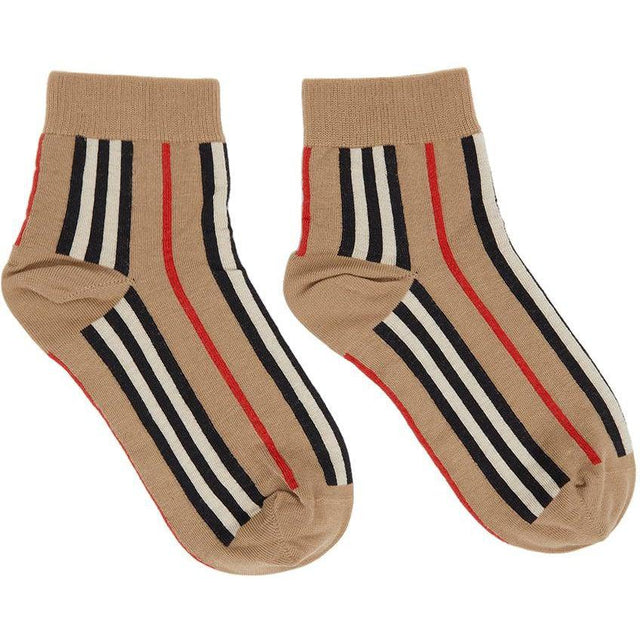 Burberry Beige Intarsia Ankle Socks - Burberry Beige Intarsia Chaussettes de la cheville - 버버리 베이지 intarsia 발목 양말