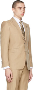 Burberry Beige Linen Classic Fit Blazer