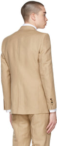 Burberry Beige Linen Classic Fit Blazer