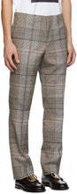 Burberry Beige Plaid Slim Trousers