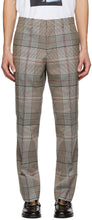 Burberry Beige Plaid Slim Trousers - Pantalon mince à carreaux Burberry Beige - 버버리 베이지 격자 무늬 슬림 바지