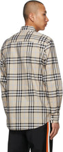 Burberry Beige Poplin Check Shirt
