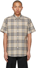 Burberry Beige Poplin Check Short Sleeve Shirt - Burberry beige popelin chèque shirt à manches courtes - 버버리 베이지 포플린 짧은 소매 셔츠를 확인하십시오