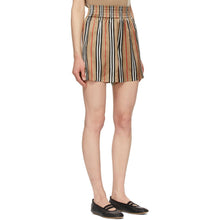 Burberry Beige Silk Icon Stripe Marsett Shorts