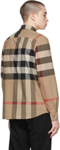 Burberry Beige Slim Somerton Check Shirt