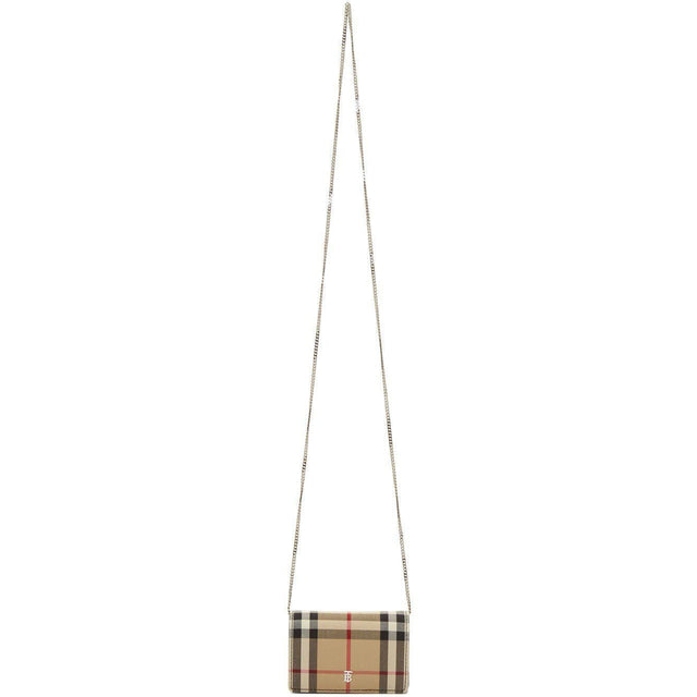 Burberry Beige Vintage Check Card Case Bag