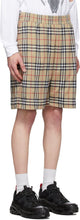 Burberry Beige Vintage Check Technical Twill Shorts