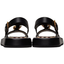 Burberry Black Buckingham Flat Sandal