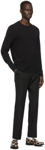 Burberry Black Cashmere Monogram Motif Sweater