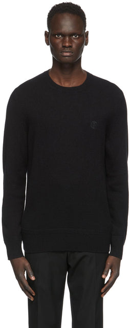 Burberry Black Cashmere Monogram Motif Sweater - Pull motif monogramme en cacheme noire Burberry Noir - 버버리 블랙 캐시미어 모노그램 모티브 스웨터
