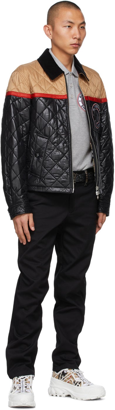 Burberry Black Dover Logo Plaque Trousers