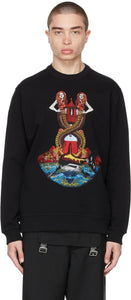Burberry Black Embroidered Mermaid Sweater - Pull sirène brodé Burberry noir brodé - 버버리 블랙 수 놓은 인어 스웨터