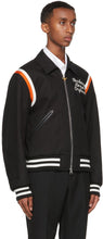 Burberry Black Epping Varsity Bomber Jacket