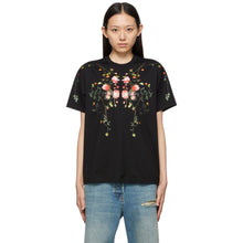 Burberry Black Flowers Carrick T-Shirt - Burberry Noir Fleurs Carrick T-shirt - 버버리 블랙 꽃 Carrick 티셔츠