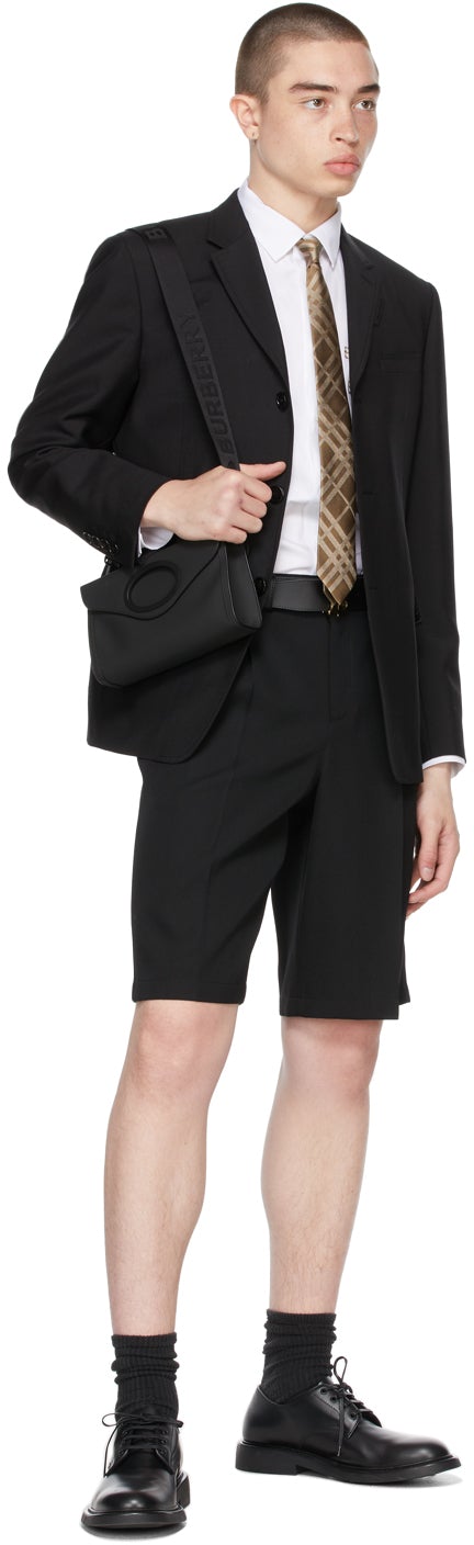 Burberry Black Grain De Poudre Tate Shorts