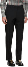 Burberry Black Grain De Poudre Trousers