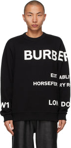 Burberry Black 'Horseferry' Sweatshirt - Sweat-shirt Burberry Black 'Horse' ' - 버버리 블랙 '마워'스웨터