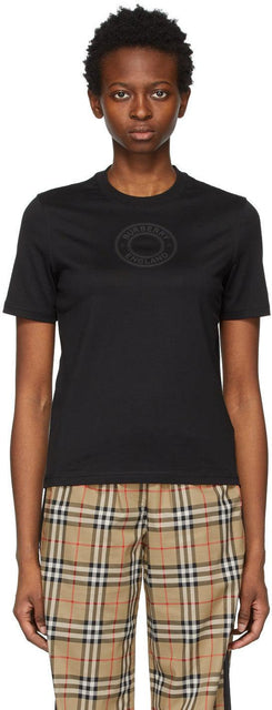 Burberry Black Jemma Logo T-Shirt - T-shirt Burberry Black Jemma Logo - 버버리 블랙 Jemma 로고 티셔츠
