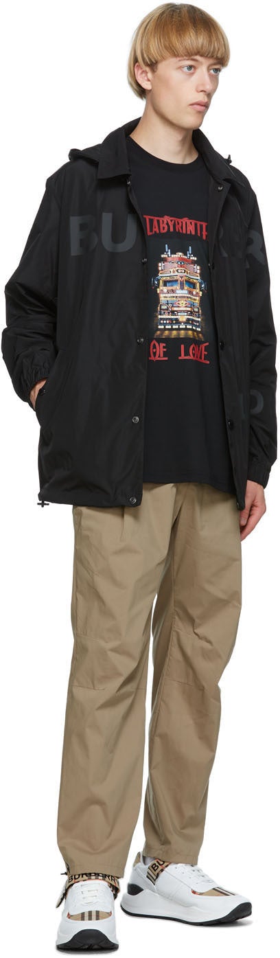 Burberry Black 'Labyrinth Of Love' T-Shirt