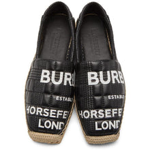 Burberry Black Leather Horseferry Espadrilles - Burberry Black Cuir Hangérine Espadrilles - 버버리 블랙 가죽 마력 에스파이드 릴레스