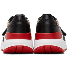 Burberry Black Leather Vintage Check Sneakers