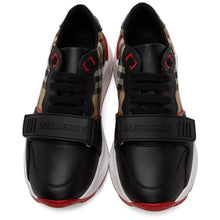 Burberry Black Leather Vintage Check Sneakers