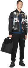 Burberry Black Mermaid Print Bomber Jacket