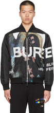 Burberry Black Mermaid Print Bomber Jacket - Veste bombardière à imprimé sirène noire burberry - 버버리 블랙 인어 인쇄 폭격 자켓